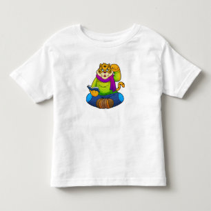 Camiseta De Bebé Tigre como nervioso con libro