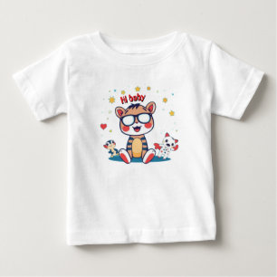 Camiseta De Bebé Tigre con amigos