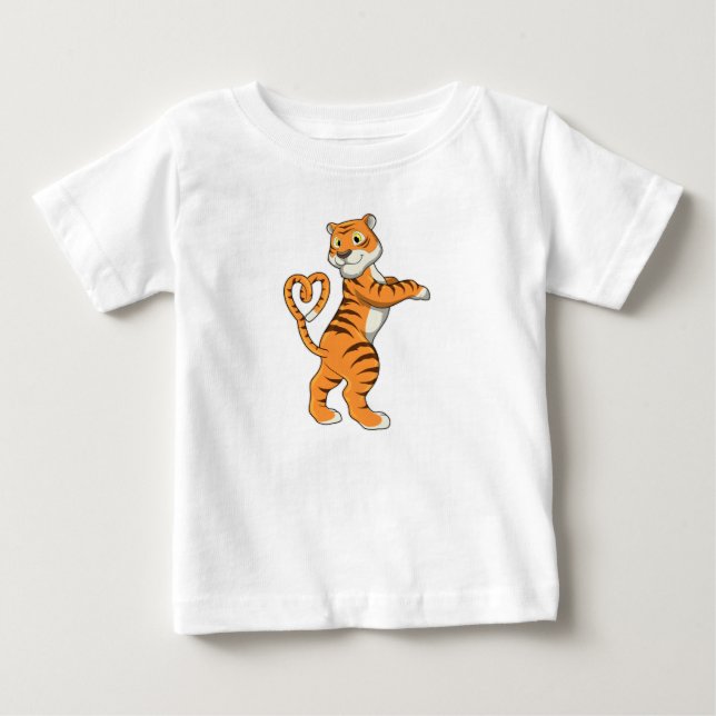 Camiseta De Bebé Tigre con corazón (Anverso)
