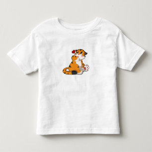Camiseta De Bebé Tigre con corazón