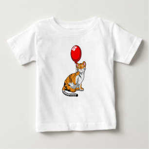 Camiseta De Bebé Tigre con globo