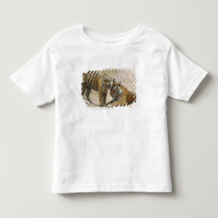 Camiseta De Bebé Tigre de Bengala Real y joven - Tocándose por dela