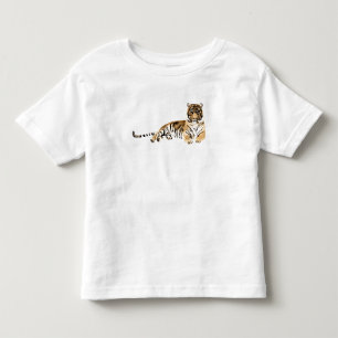 Camiseta De Bebé Tigre de color agua en reposo