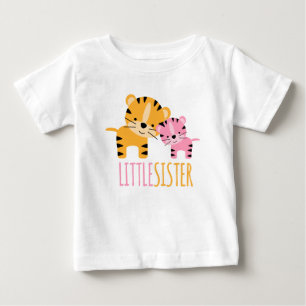 Camiseta De Bebé Tigre de hermanita pequeña