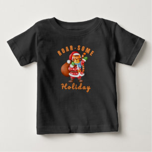 Camiseta De Bebé Tigre de vacaciones Roar‑some Santa – Amante de lo