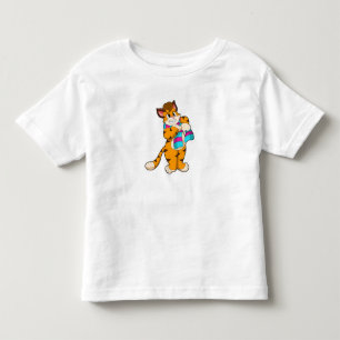 Camiseta De Bebé Tigre en invierno con bufanda