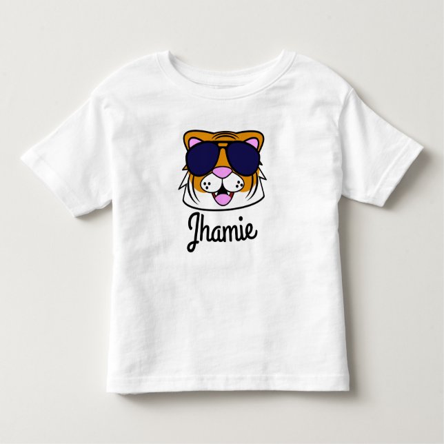 Camiseta De Bebé Tigre fabuloso personalizado (Anverso)