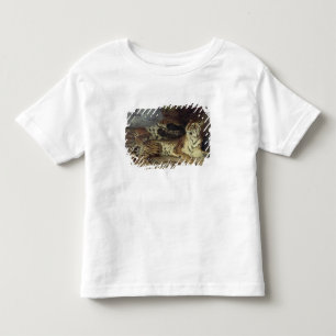 Camiseta De Bebé Tigre joven que juega con su madre, 1830 (aceite