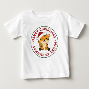 Camiseta De Bebé Tigre: Navidades de tigres niegan a los animales d