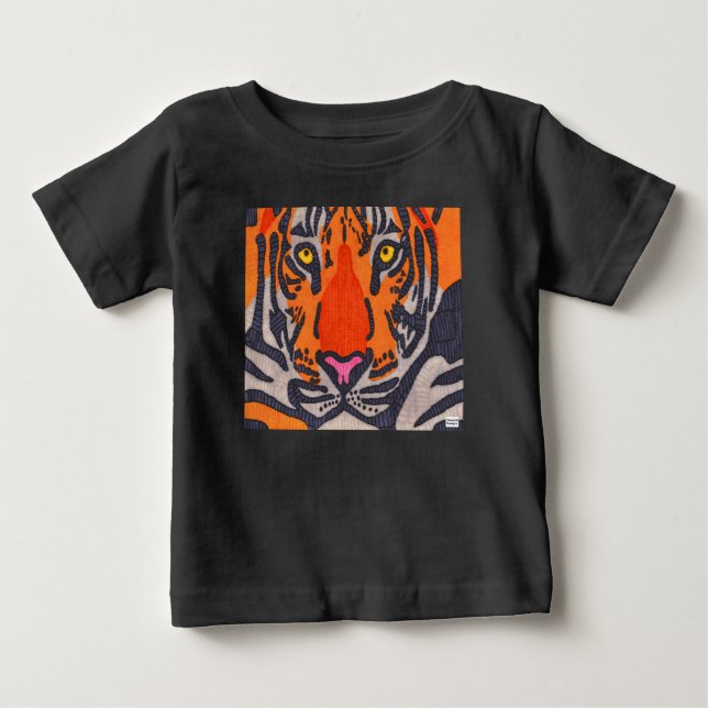 Camiseta de bebé - Tigre (negro) (Anverso)