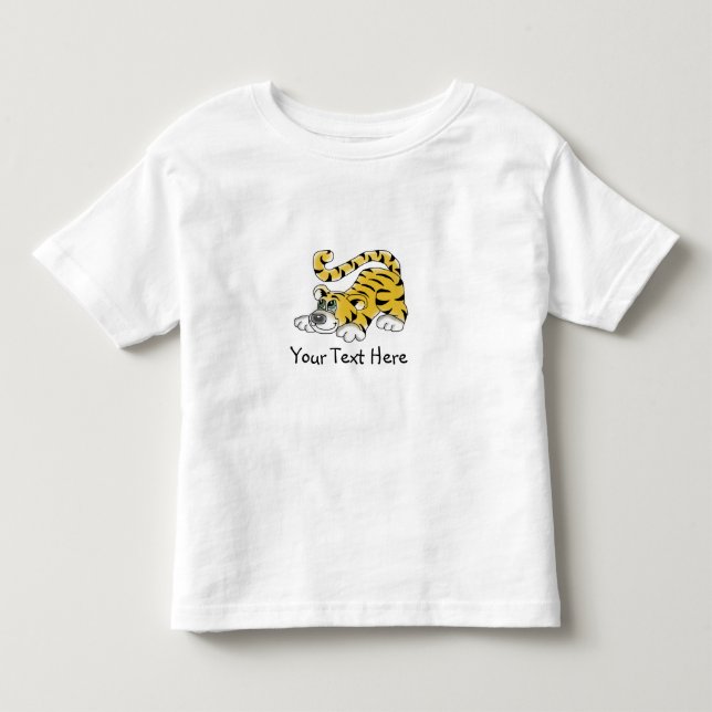 Camiseta De Bebé Tigre pintado a mano para los niños - PERSONALIZAR (Anverso)