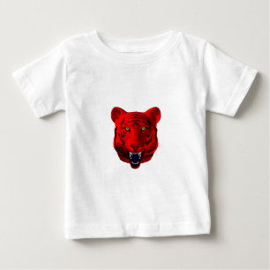 Camiseta De Bebé Tigre Rojo