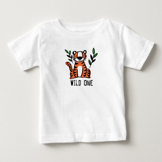 Camiseta De Bebé Tigre salvaje uno (Anverso)