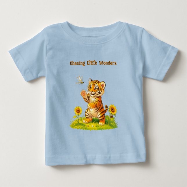 Camiseta De Bebé Tigre y libélula (Anverso)