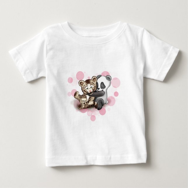 Camiseta De Bebé Tigre y panda (Anverso)