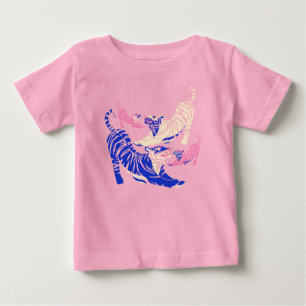 Camiseta De Bebé Tigres coloridos