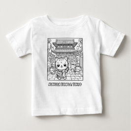 Camiseta De Bebé Tigres de Kawaii en el templo de Asakusa, Tokio