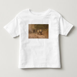 Camiseta De Bebé Tigres reales de Bengala en movimiento, Ranthambho