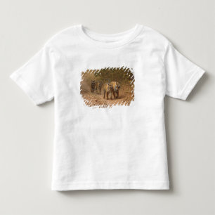 Camiseta De Bebé Tigres reales de Bengala en movimiento, Ranthambho