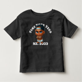 Camiseta De Bebé Tiki Tots Black T-Shirt.