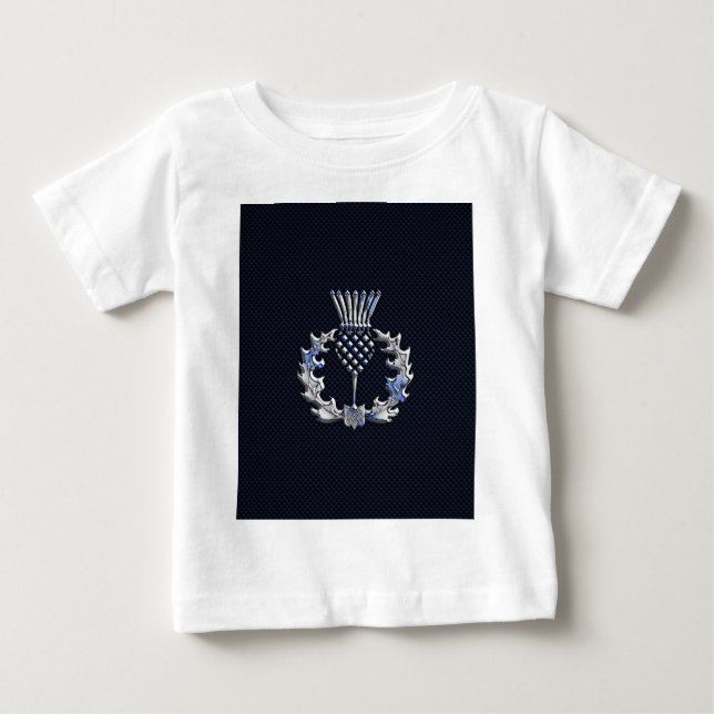Camiseta De Bebé Tilo escocés plateado de fibra de carbono (Anverso)