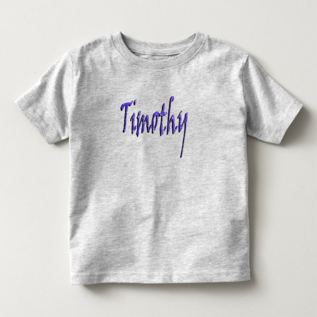 Camiseta De Bebé Timothy, Nombre, logo, (Anverso)