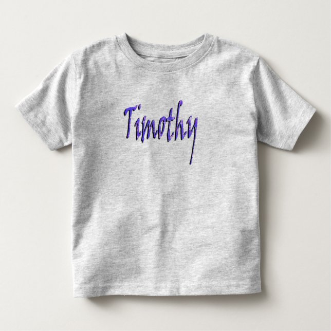 Camiseta De Bebé Timothy, Nombre, logotipo, (Anverso)