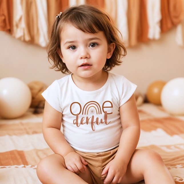 Camiseta De Bebé TINLEY Boho Terracotta Arcoiris Maravilloso cumple (Subido por el creador)