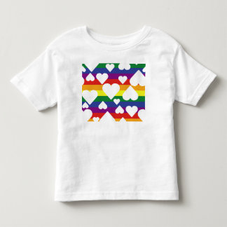 Camiseta De Bebé Tinta arcoiris blanca