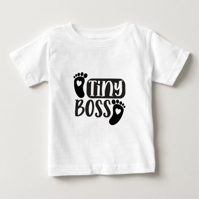 Camiseta De Bebé Tiny Boss - Mini Jefa  (Anverso)