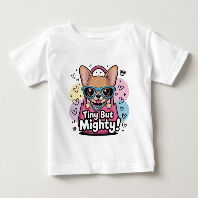 Camiseta De Bebé Tiny but Mighty Chihuahua  Keychains & Lanyards (Anverso)