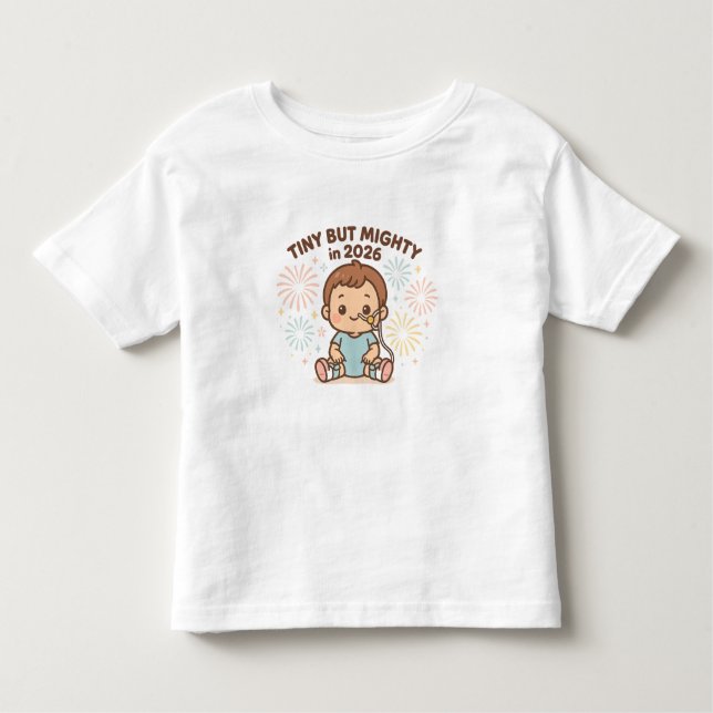 Camiseta De Bebé Tiny But Mighty in 2026 Cute Special Needs New Yea (Anverso)