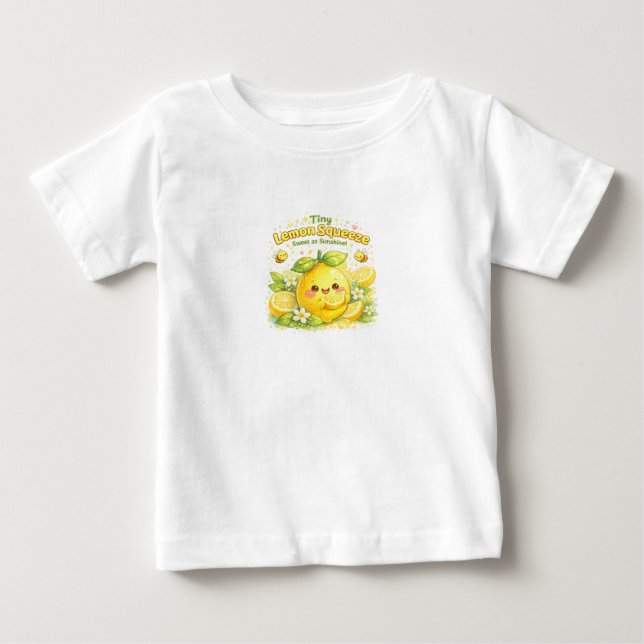 Camiseta de bebé Tiny Lemon Squeeze Cute Citrus Su (Anverso)