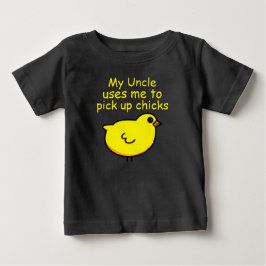 Camiseta De Bebé Tío divertidísimo y pollito lindo