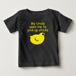 Camiseta De Bebé Tío divertidísimo y pollito lindo