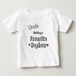 Camiseta De Bebé Tío Favorite Nephew Baby T-Shirt personalizada