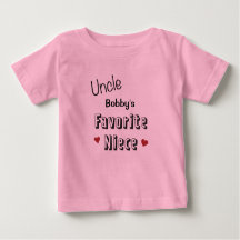 Tío Favorite Niece Baby T-Shirt personalizada