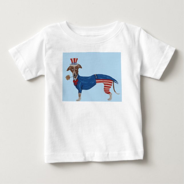 Camiseta De Bebé Tío Sam Greyhound (Anverso)