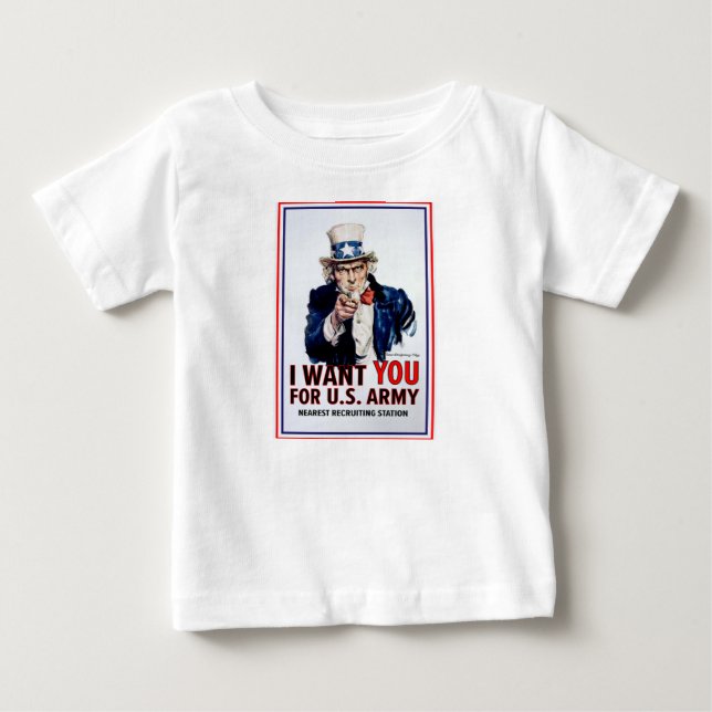 Camiseta De Bebé Tío Sam Te Quiere (Anverso)