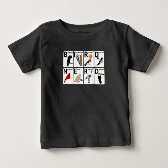 Camiseta De Bebé Tipo de aves (Anverso)