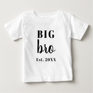 Camiseta De Bebé Tipo moderno texto Editable año establecido Bro