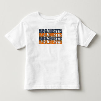 Camiseta De Bebé Tipografía apilada de Massachusetts vintage deteri