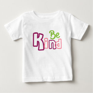 Camiseta De Bebé Tipografía de Be Kind Heart