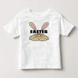 Camiseta De Bebé Tipografía de conejito de Pascua