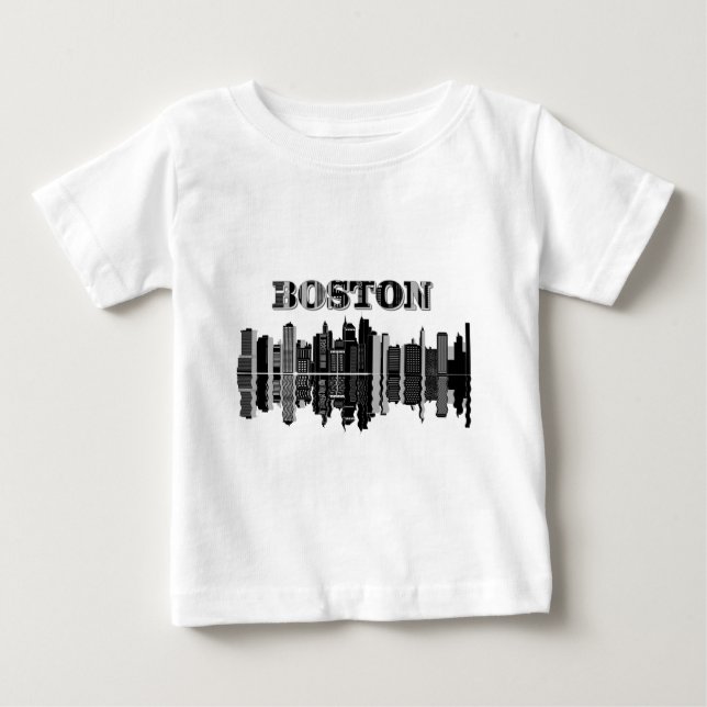 Camiseta De Bebé Tipografía de la línea aérea de Boston (Anverso)