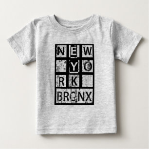 Camiseta De Bebé Tipografía del Grunge de Bronx Nueva York el