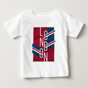 Camiseta De Bebé Tipografía ilustrada retra de Londres, Inglaterra