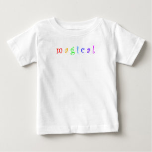 Camiseta De Bebé Tipografía "Mágica" Divertida y Colorida