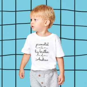 Camiseta De Bebé Tipografía minimalista moderna para hermano mayor 