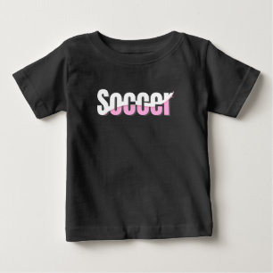 Camiseta De Bebé Tipografía Moderna de Fútbol Arte Abstracto Swish
